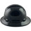 Pyramex Ridgeline Full Brim Hard Hat Shiny Black Graphite Pattern with Protective Edge - Left View