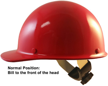 Skullgard Cap Style With Swing Suspension Red - Swing Suspension in Normal Position