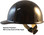 Skullgard Cap Style With Swing Suspension Black ~ Swing Suspension in Normal Position