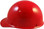 MSA Skullgard (LARGE SHELL) Cap Style Hard Hats with Ratchet Suspension - Red - Left Side View