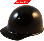 MSA Skullgard  (LARGE SHELL) Cap Style Hard Hats with Ratchet Suspension - Black ~ Oblique View