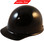 MSA Skullgard  (LARGE SHELL) Cap Style Hard Hats with Ratchet Suspension - Black ~ Oblique View