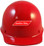 MSA Skullgard (LARGE SHELL) Cap Style Hard Hats with STAZ ON Suspension - Red - Front View