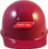 MSA Skullgard  (LARGE SHELL) Cap Style Hard Hats with STAZ ON Suspension - Raspberry  Color - Front View