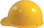 MSA Skullgard Cap Style With STAZ ON Suspension Yellow - Left Side View