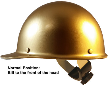 Skullgard Cap Style With Swing Suspension Gold - Swing Suspension in Normal Position