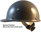 Skullgard Cap Style With Swing Suspension Gray - Swing Suspension in Normal Position