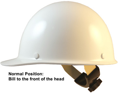 Skullgard Cap Style With Swing Suspension White  - Swing Suspension in Normal Position