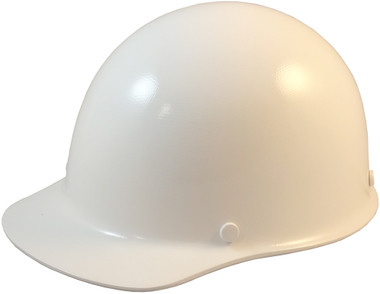 MSA Skullgard Cap Style With STAZ ON Suspension - White - Oblique View