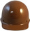 MSA Skullgard Cap Style Hard Hats - Staz On Suspensions - Brown - Front View