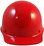 MSA Skullgard Cap Style Hard Hats - Staz On Suspensions - Red - Front View