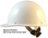 Skullgard Cap Style Hard Hats With Swing Suspension White 
 