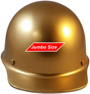 MSA Skullgard (LARGE SHELL) Cap Style Hard Hats with STAZ ON Suspension - Gold - Front View