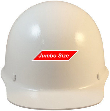 MSA Skullgard (LARGE SHELL) Cap Style Hard Hats with STAZ ON Suspension - White - Front View