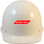 MSA Skullgard (LARGE SHELL) Cap Style Hard Hats with STAZ ON Suspension - White - Front View