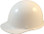 MSA Skullgard (LARGE SHELL) Cap Style Hard Hats with STAZ ON Suspension - White - Oblique View