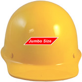 MSA Skullgard (LARGE SHELL) Cap Style Hard Hats with STAZ ON Suspension - Yellow - Front View