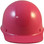 MSA Skullgard (LARGE SHELL) Cap Style Hard Hats with Ratchet Suspension - Hot Pink - Front View 
