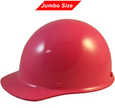 MSA Skullgard (LARGE SHELL) Cap Style Hard Hats with Ratchet Suspension - Hot Pink - Oblique View 
