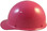 MSA Skullgard (LARGE SHELL) Cap Style Hard Hats with Ratchet Suspension - Hot Pink - Left Side View 
