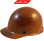 MSA Skullgard (LARGE SHELL) Cap Style Hard Hats with Ratchet Suspension - Natural Tan - Oblique View 
