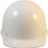MSA Skullgard (LARGE SHELL) Cap Style Hard Hats with Ratchet Suspension - White - Front View
