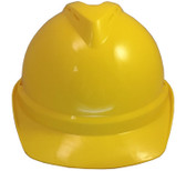 MSA Advance yellow Vented Hard Hats with Staz On Suspensions front