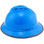 MSA Advance Full Brim Vented Hard hat with 4 point Ratchet Suspension Blue - right View with edge