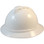 MSA Advance Full Brim Vented Hard hat with 4 point Ratchet Suspension White - Oblique View