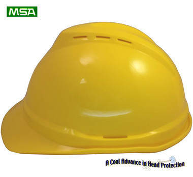 MSA Advance White 6 point Vented Hard Hats with Ratchet Suspensions pic 1
