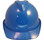 MSA Advance Vented Hard Hats with Staz On Suspensions -  Blue - Front View