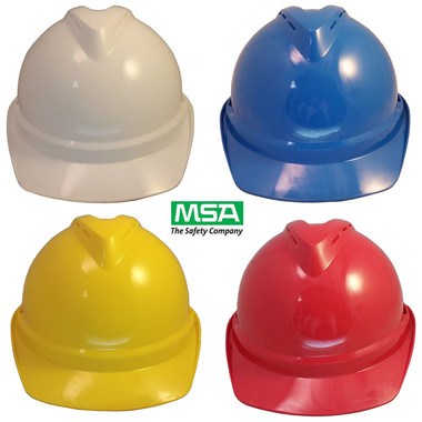 MSA Advance Vented Hard Hats with Staz On Suspensions 
