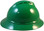 MSA Advance Full Brim Vented Hard hat with 4 point Ratchet Suspension Green - Right Side View