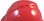 MSA Advance Full Brim Vented Hard hat with 6 point Ratchet Suspension Red  - Vent Detail