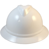 MSA Advance Full Brim Vented Hard Hats with Ratchet Suspensions White Front