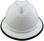 MSA Advance Full Brim Vented Hard Hats with Ratchet Suspensions White Front  with edge