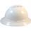 MSA Advance Full Brim Vented Hard hat with 6 point Ratchet Suspension White - Right Side View