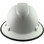 Pyramex Ridgeline Full Brim Style Hard Hat with White Graphite Pattern with Protective Edge - Front View