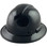 Pyramex Ridgeline Full Brim Hard Hat Shiny Black Graphite Pattern with Protective Edge - Oblique View