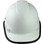 Front View Pyramex Ridgeline Cap Style Hard Hat with White Graphite Pattern with Protective Edge