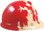 MSA V-Gard WHITE Shell Canadian Flag Hard Hats - Right Side View