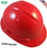 MSA Vangard II Helmet White with Ratchet Suspension Red - Right Oblique View