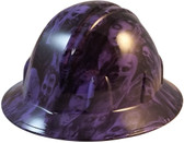Purple Zombie Full Brim Style Hydro Dipped Hard Hats - Oblique View