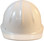 SkullBucket  Aluminum  Cap Style Hard Hats with Ratchet Suspensions - White - Front View