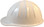 SkullBucket  Aluminum  Cap Style Hard Hats with Ratchet Suspensions - White - Left Side View