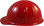 SkullBucket Aluminum Cap Style Hard Hats with Ratchet Suspensions-Red - Left Side View