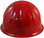 SkullBucket Aluminum Cap Style Hard Hats with Ratchet Suspensions-Red  - Back View