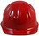 SkullBucket Aluminum Cap Style Hard Hats with Ratchet Suspensions-Red  - Front View