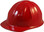 SkullBucket Aluminum Cap Style Hard Hats with Ratchet Suspensions - Red - Oblique View