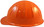 SkullBucket Aluminum Cap Style Hard Hats with Ratchet Suspensions - Hi Viz Orange - Left Side View